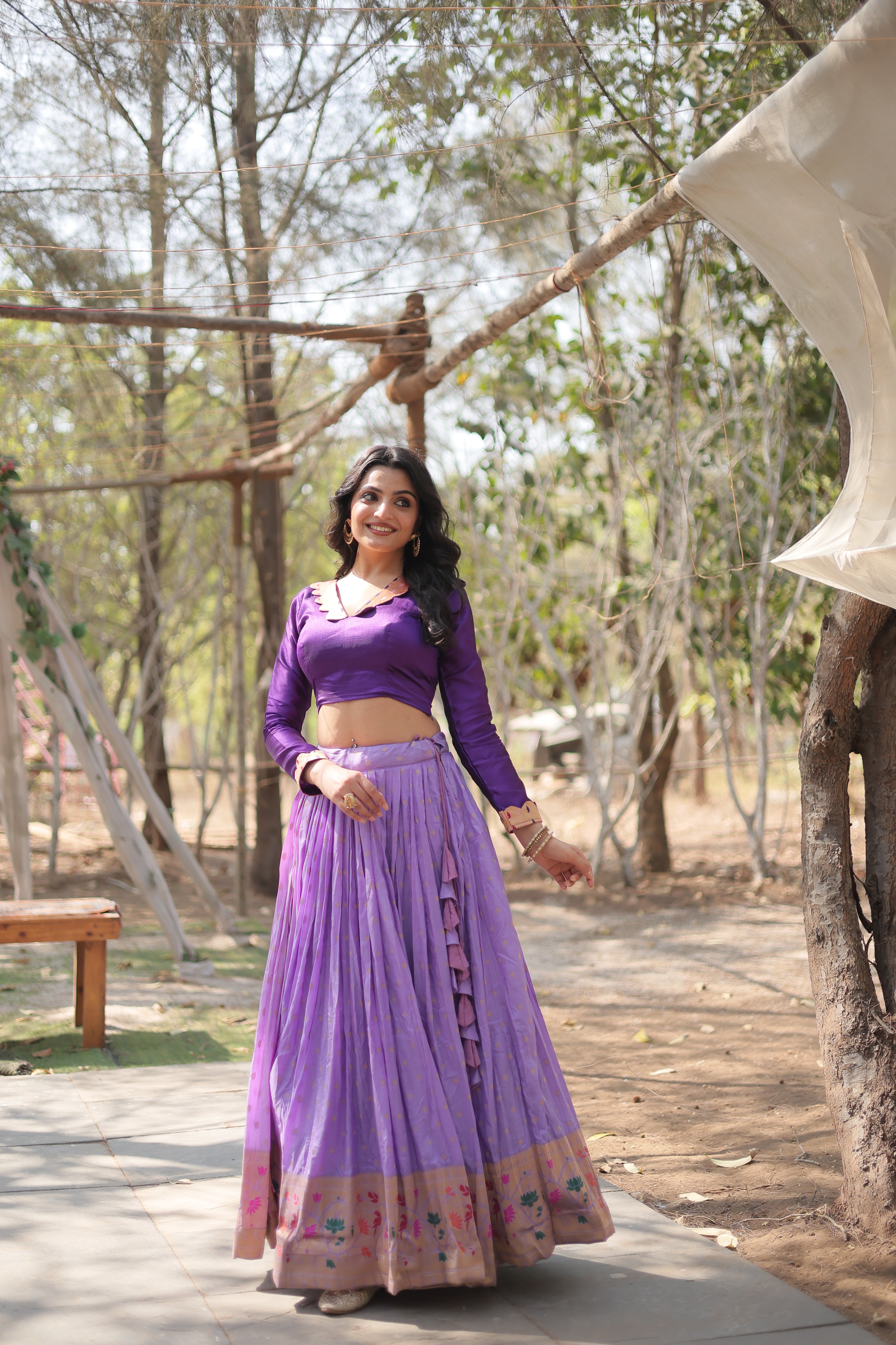 Purple Paithani Lehenga Choli