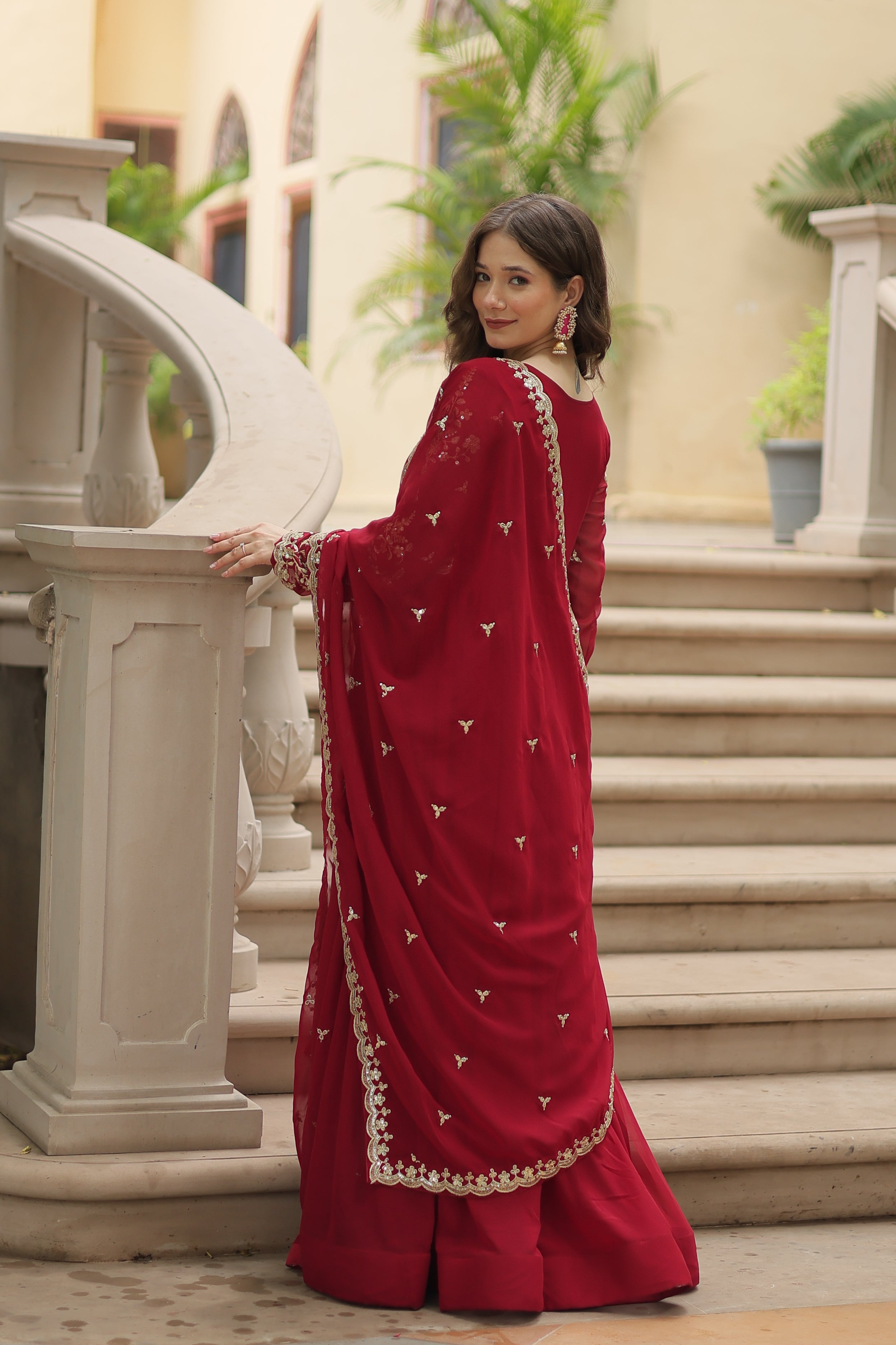 Karva Chauth Inspired Anarkali Outfit for Indian Women