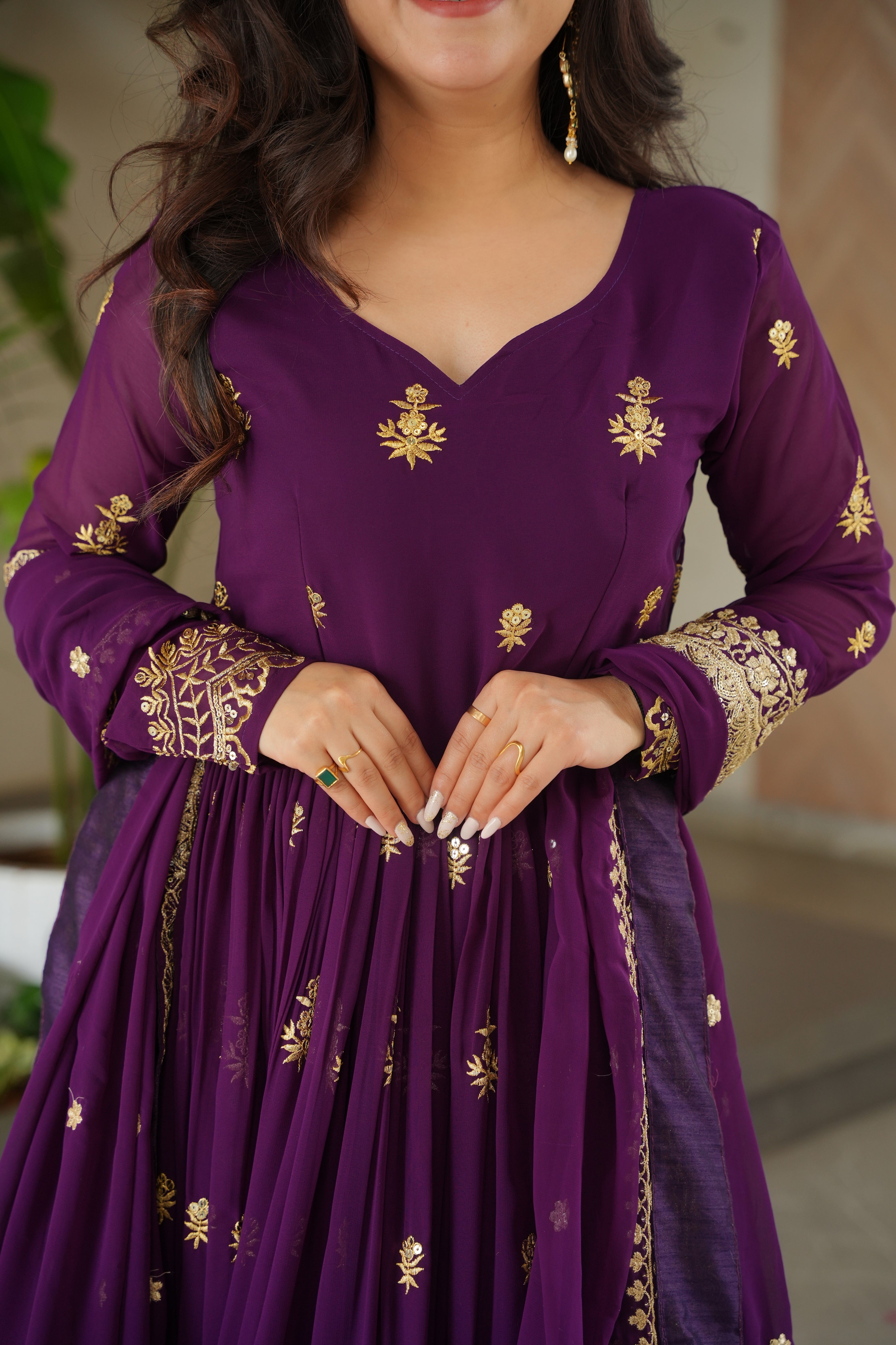 Purple Color Ready to Wear Ethnic Dress | Nardev Fashion