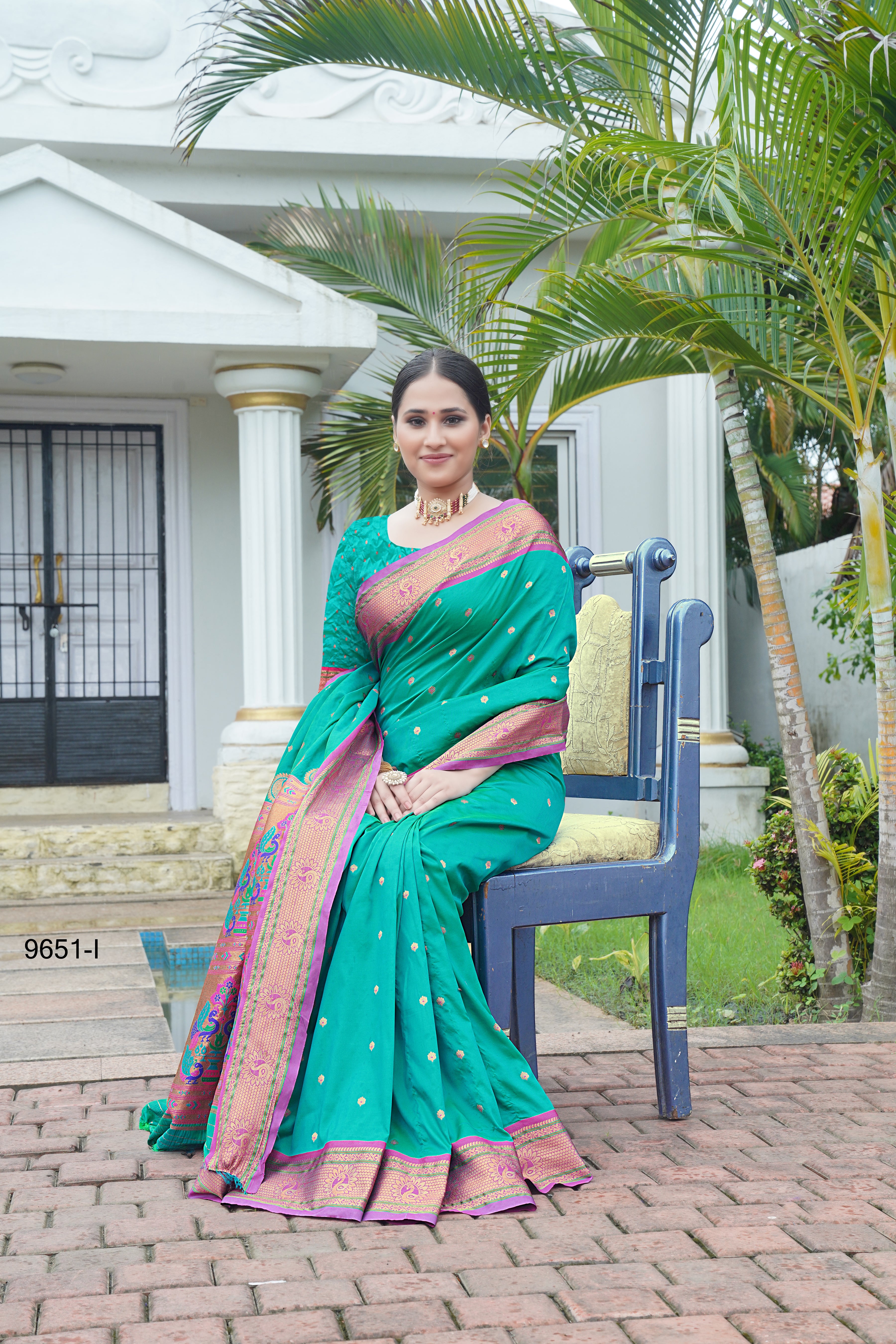 Maharashtrian Look Letest Designed Paithani Saree