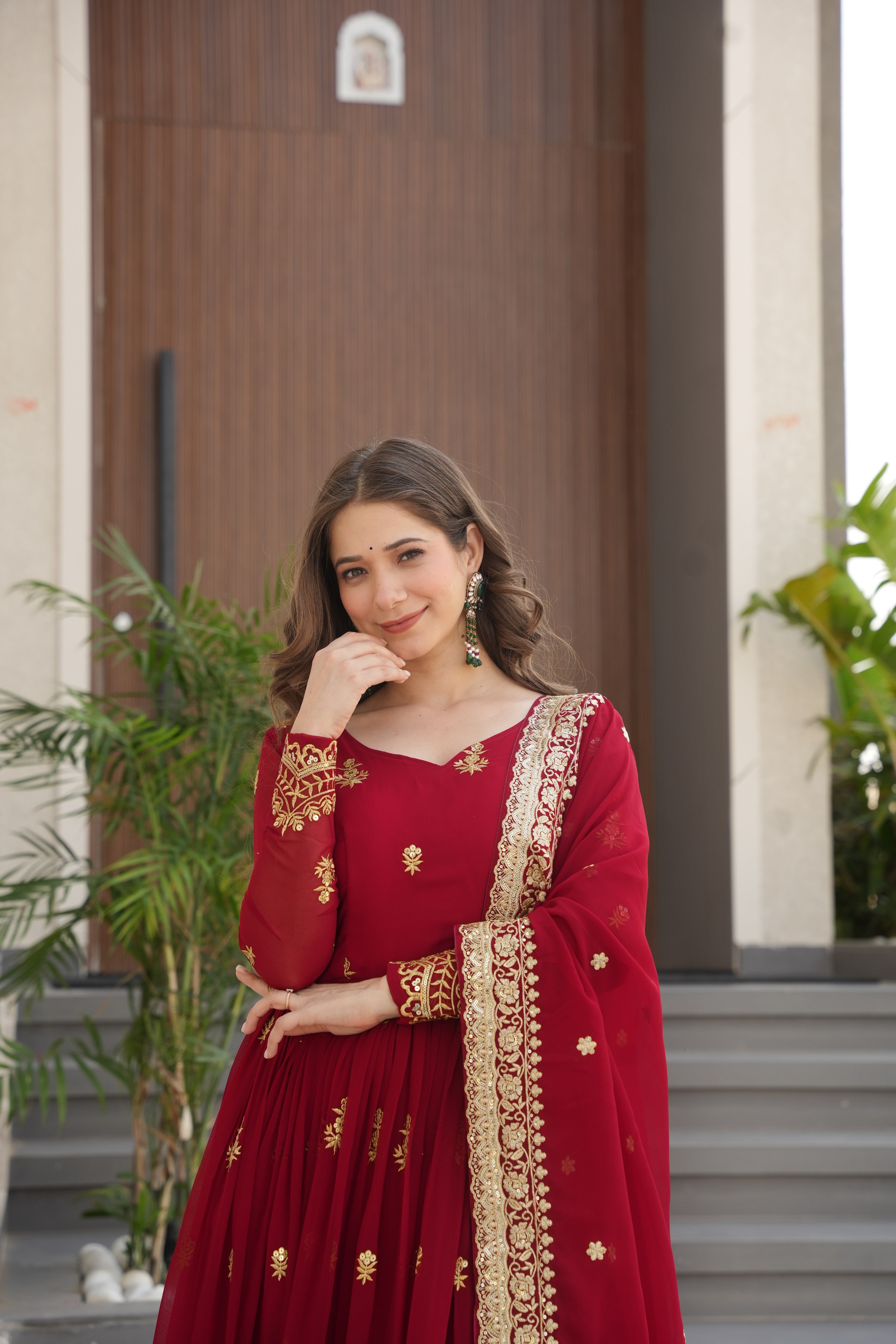 Maroon Color Ready to Wear Ethnic Dress for Women | Nardev Fashion | SIZE : M L XL XXL | Style 6