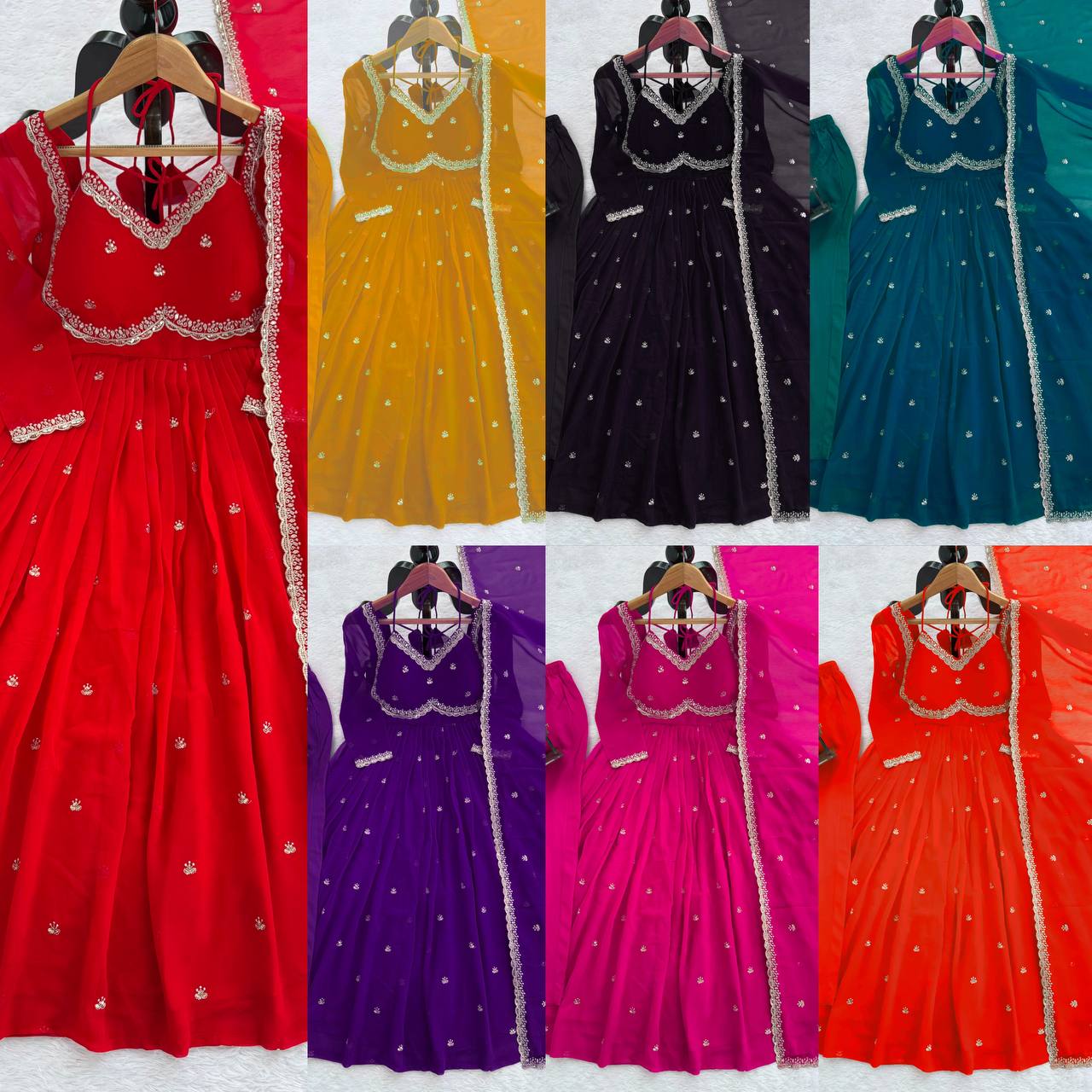 Trending Anakali Gown Set | Pretty Viral Neck Pattern | Nardev Fashion