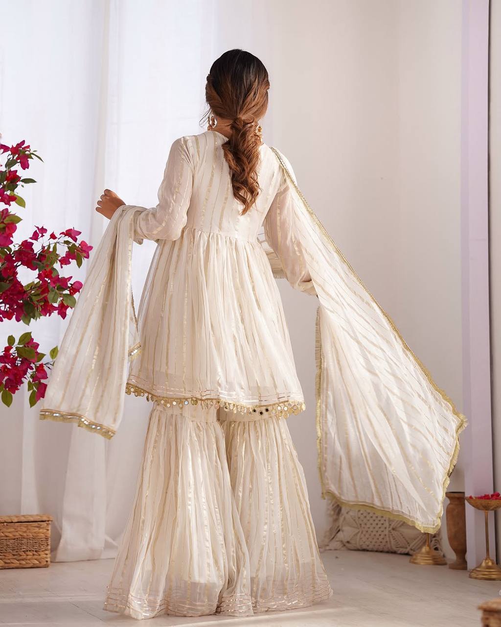 Off-White Kediya Style Outfit for Wedding | Nardev Fashion