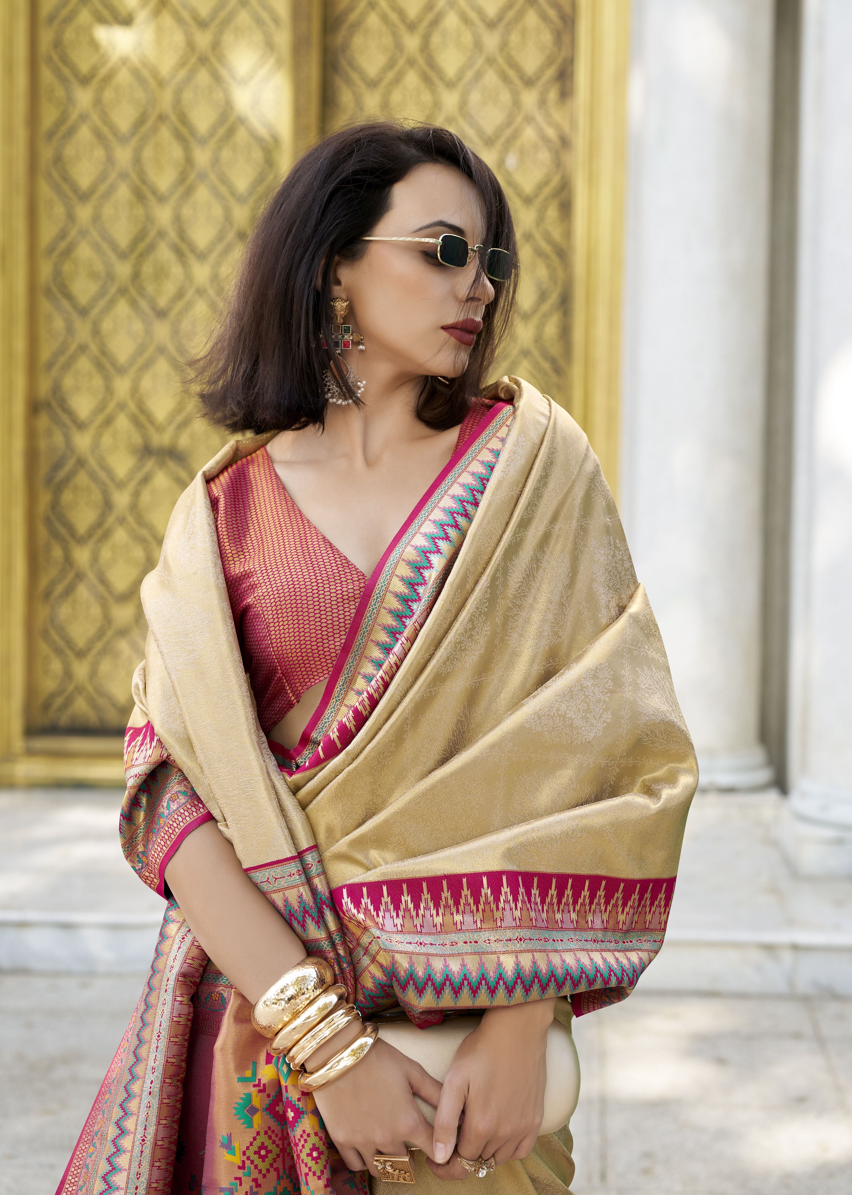 Party Wear Soft Tissue Silk Saree