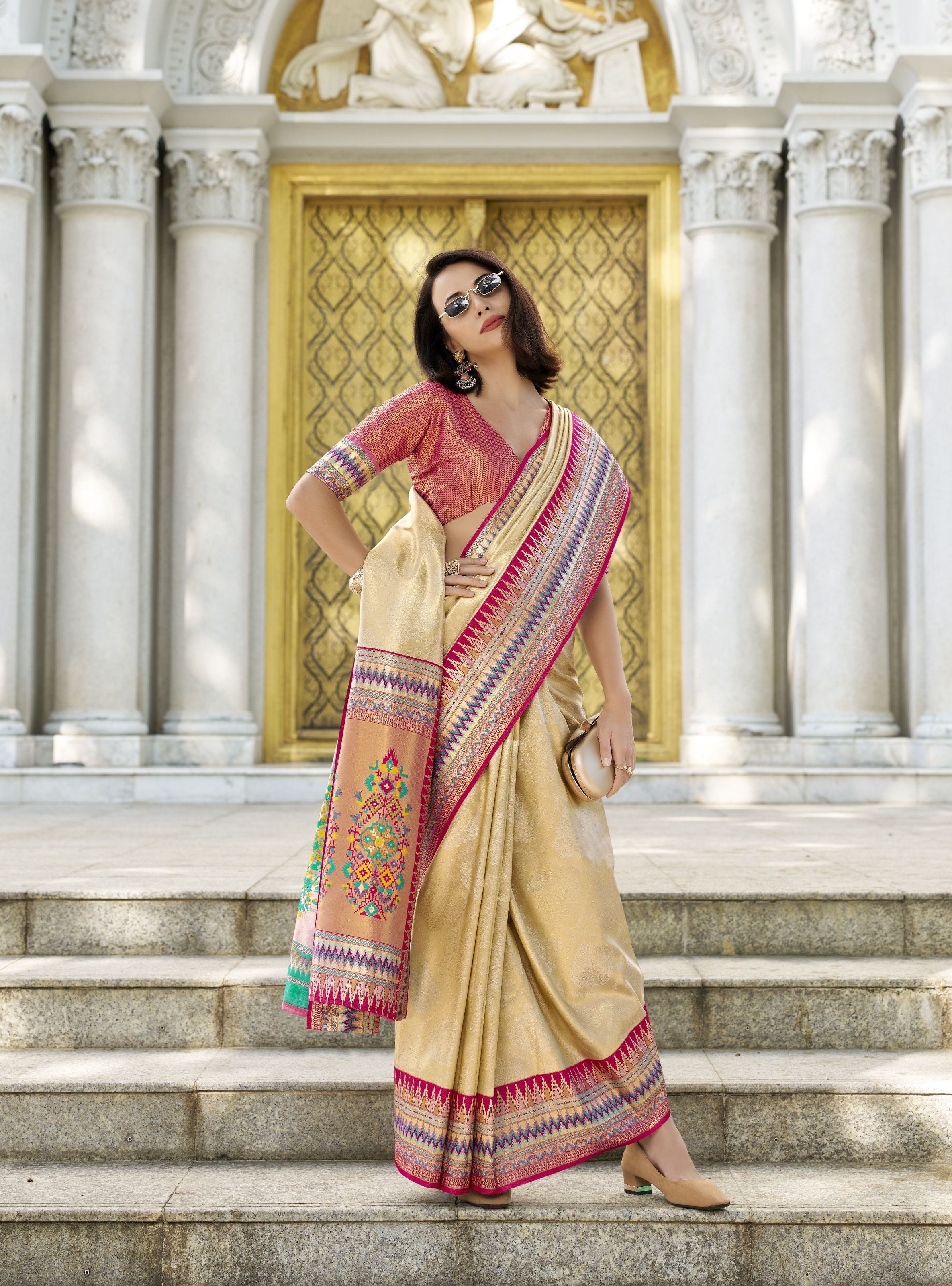 Party Wear Soft Tissue Silk Saree