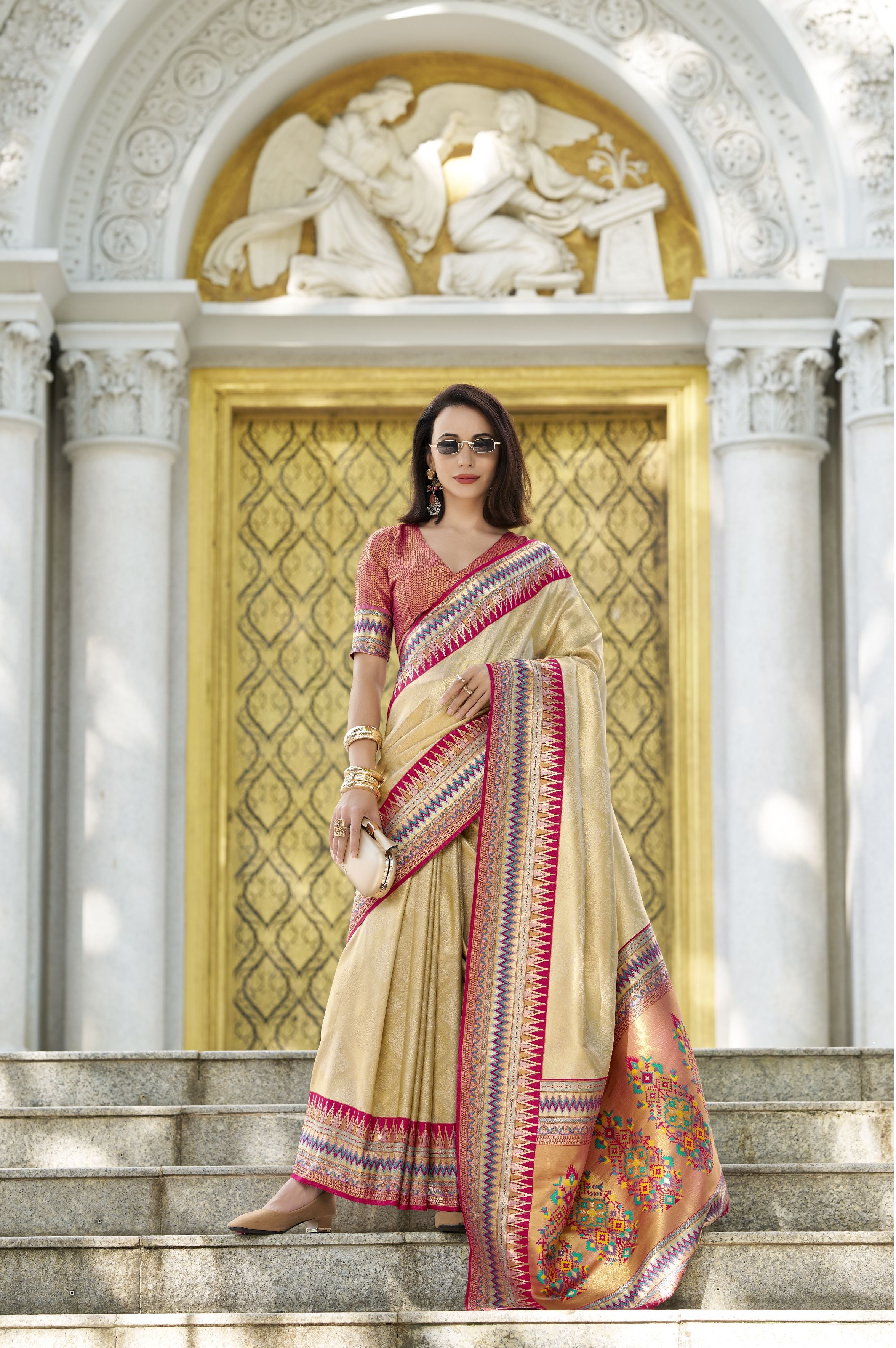 Party Wear Soft Tissue Silk Saree