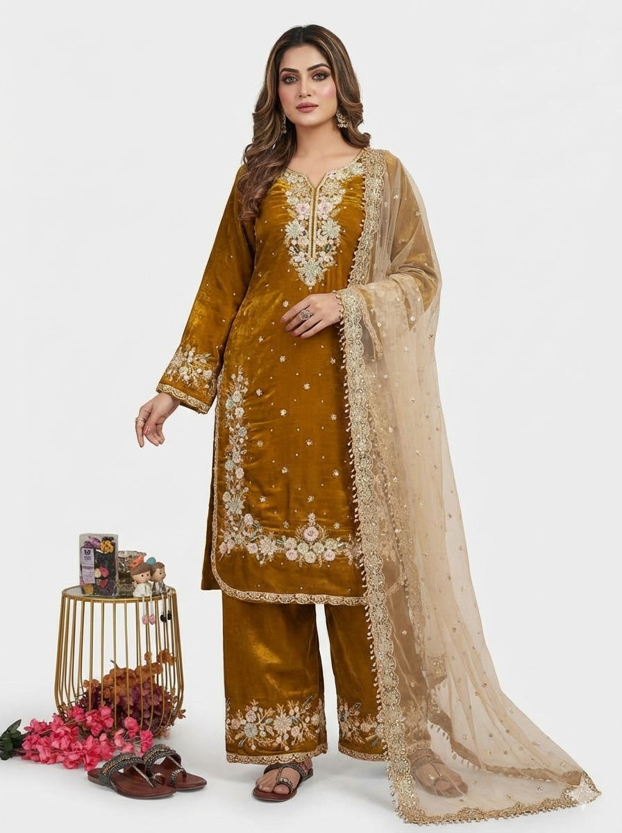 Party Wear Top Plazzo Dupatta Set – Sizes S to 5XL - Nardev Fashion