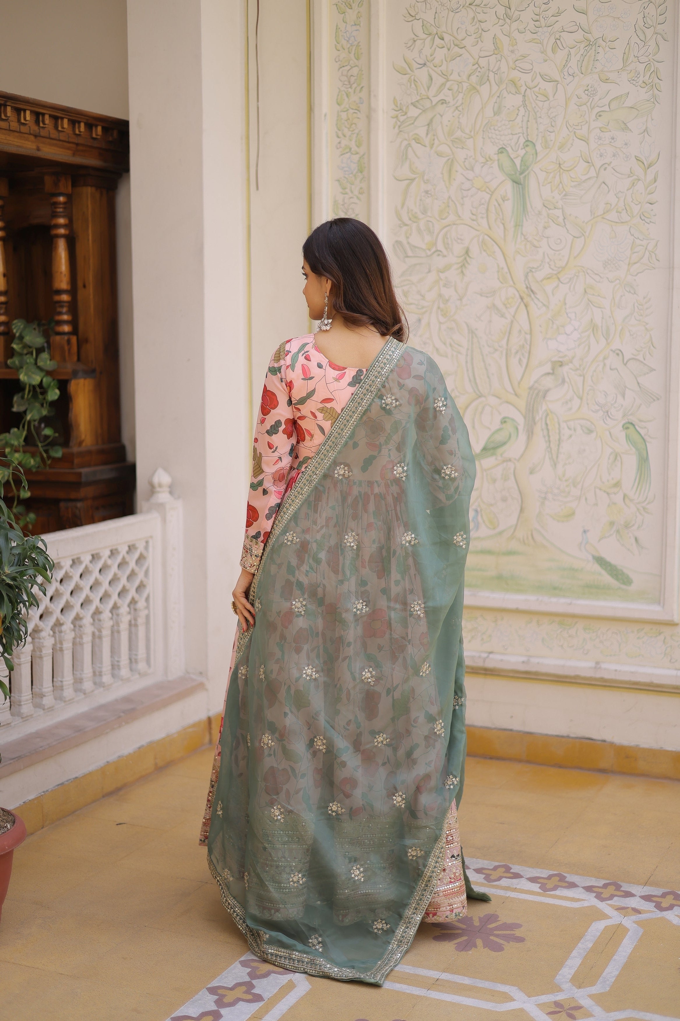 Partywear Alia Cut Gown with Dupatta | Nardev Fashion