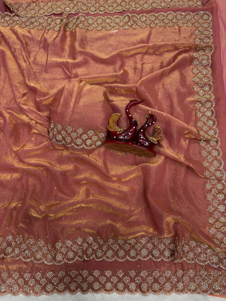 Peach Marriage Party Wear Designer Saree | Nardev Fashion