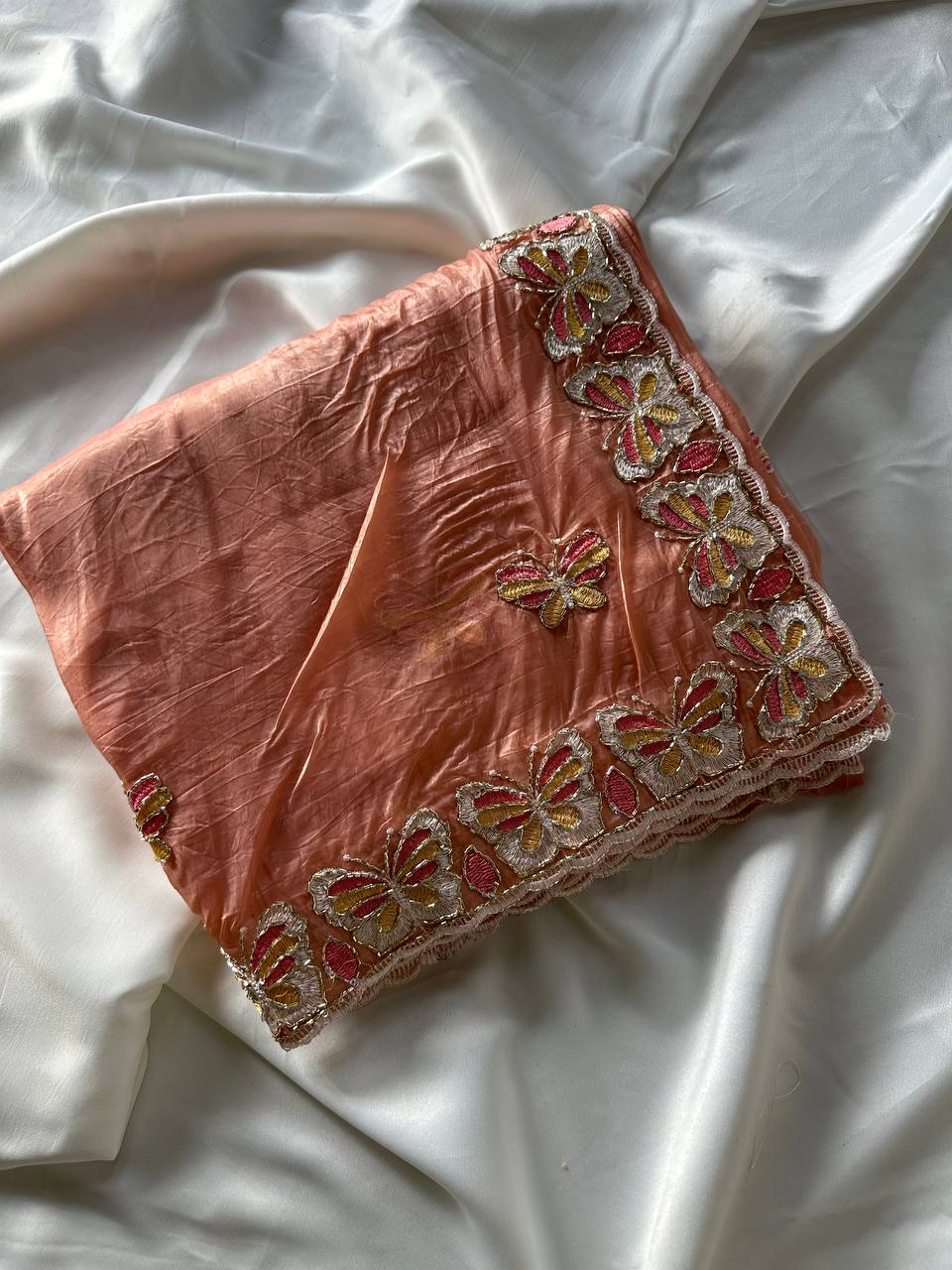 Pastel Organza Saree for Mehendi & Sangeet – Nardev Fashion