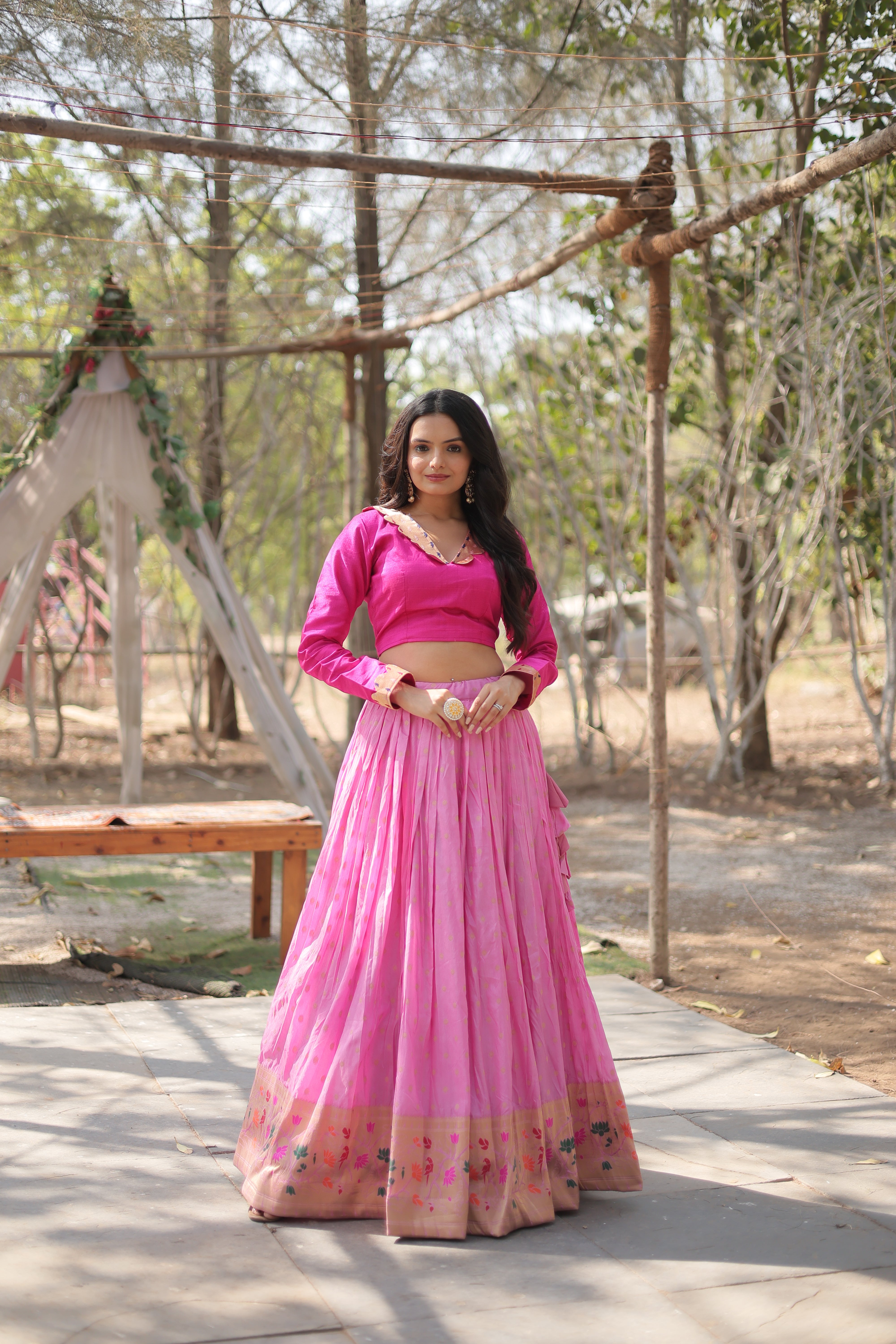 Pink Paithani Lehenga Choli