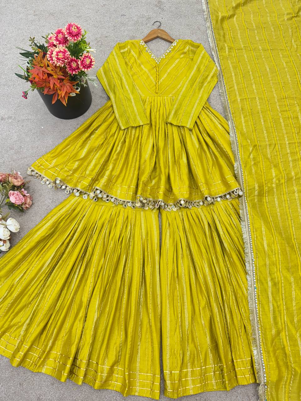 Pista Color Kediya Style Outfit for Wedding | Nardev Fashion