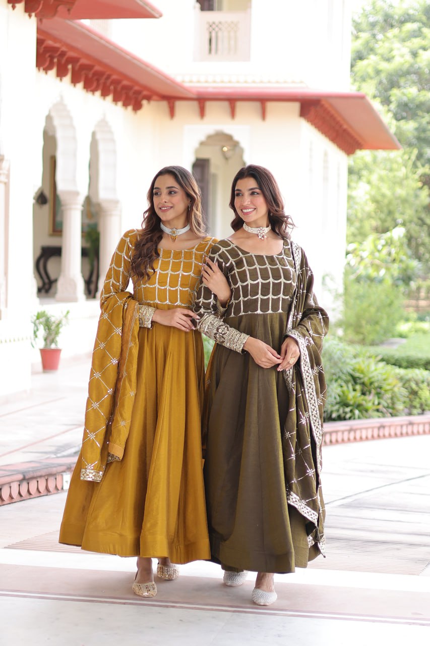 Premium Readymade Gown with Dupatta | Wedding & Festive Wear | Nardev Fashion