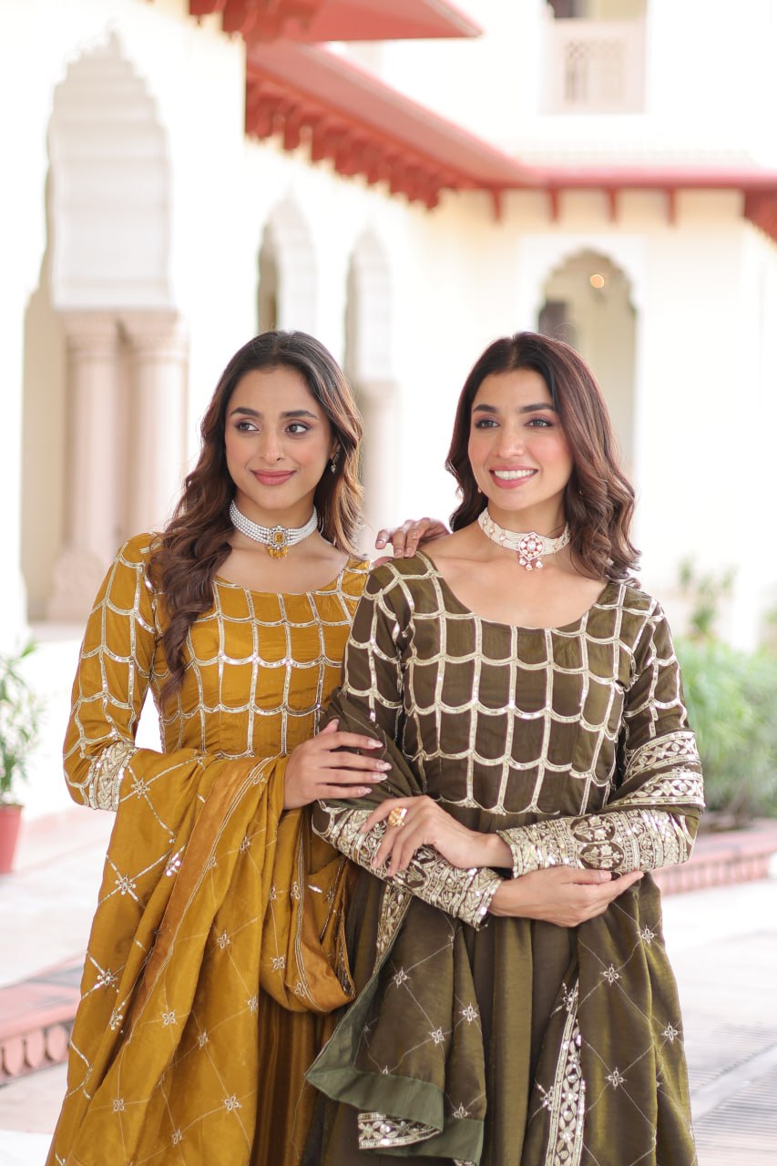 Premium Readymade Gown with Dupatta | Wedding & Festive Wear | Nardev Fashion