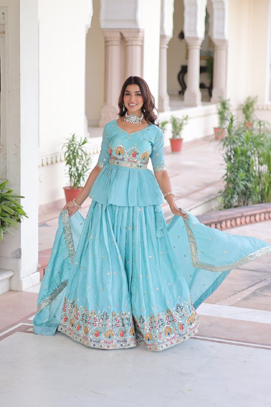 Ready to Wear Wedding Outfits - Lehenga Choli Set for Sangeet - Haldi