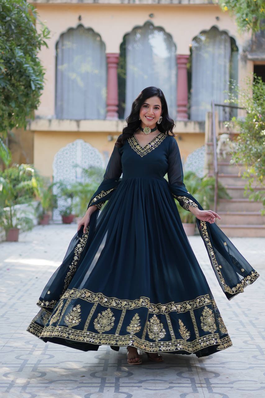 Readymade Georgette Long Gown