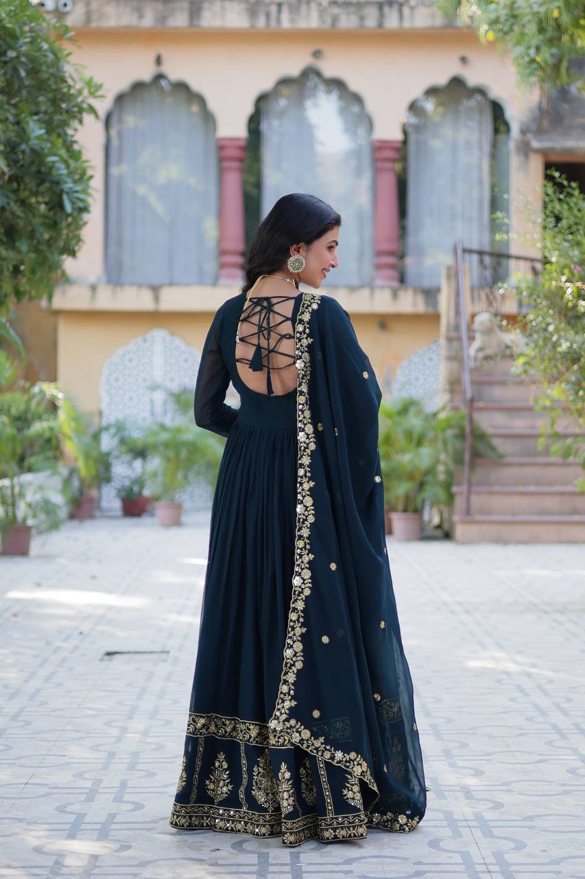 Readymade Georgette Long Gown