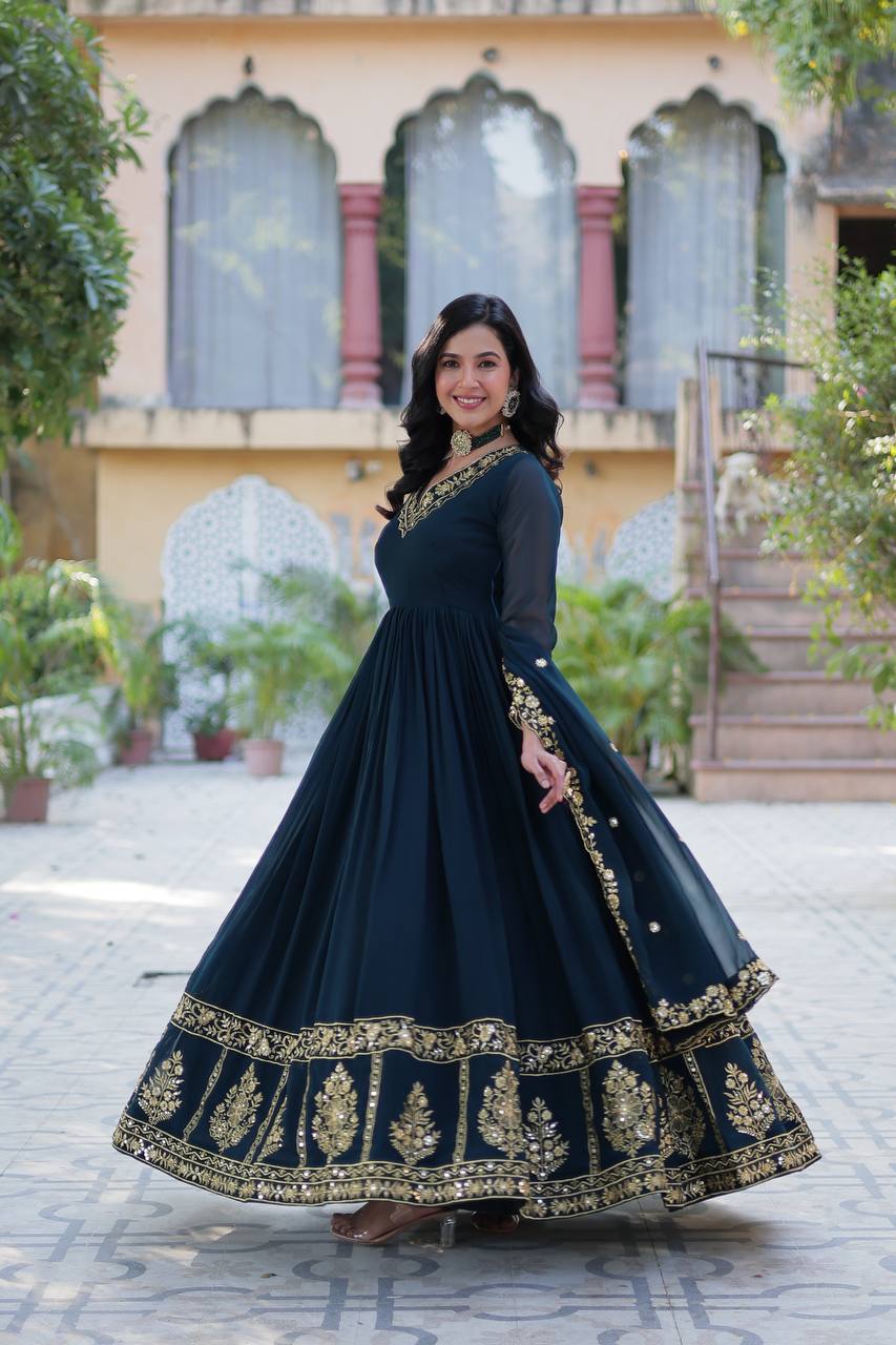 Readymade Georgette Long Gown