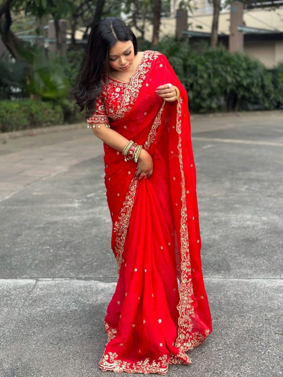 Wedding Sarees with Stitched blouse | Sangeet | Mehendi | Haldi | Nardev Fashion