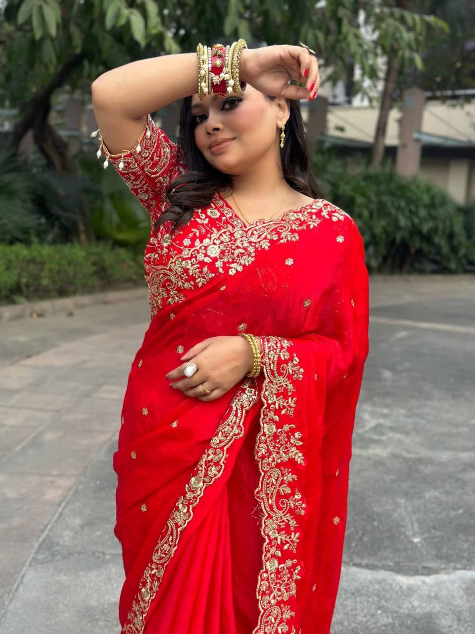 Wedding Sarees with Stitched blouse | Sangeet | Mehendi | Haldi | Nardev Fashion