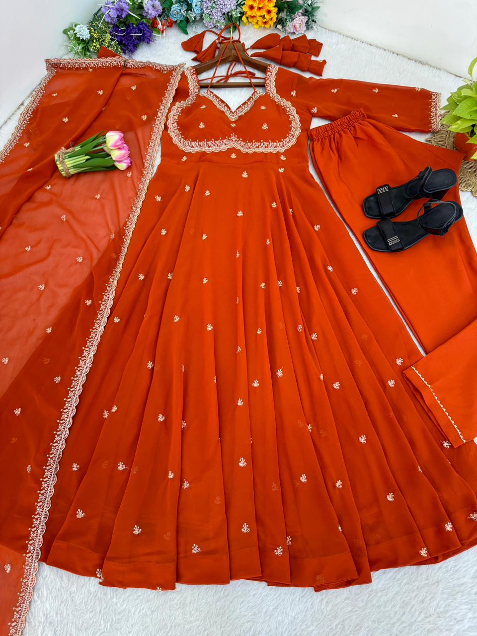 Trending Anakali Gown Set | Pretty Viral Neck Pattern | Nardev Fashion