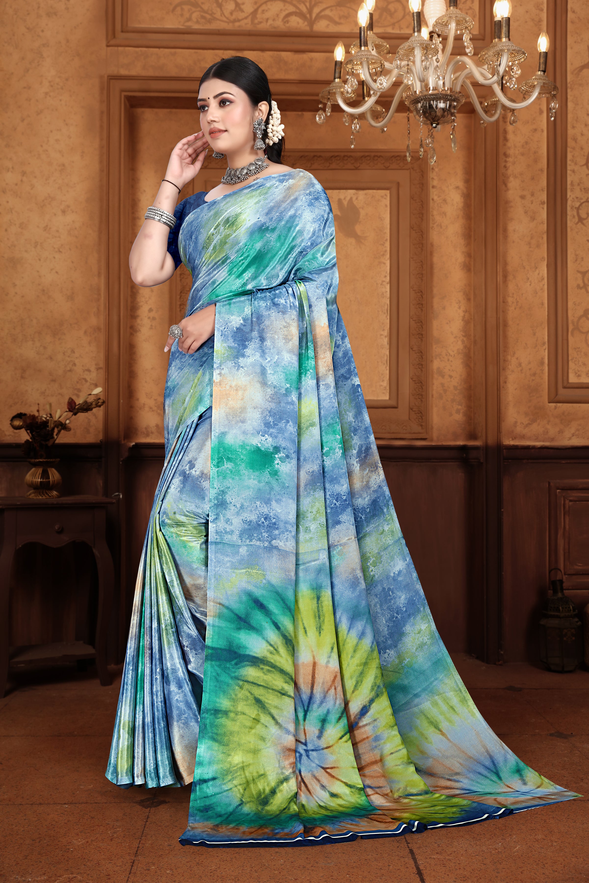 Soft Crepe Silk With Fancy Print Saree