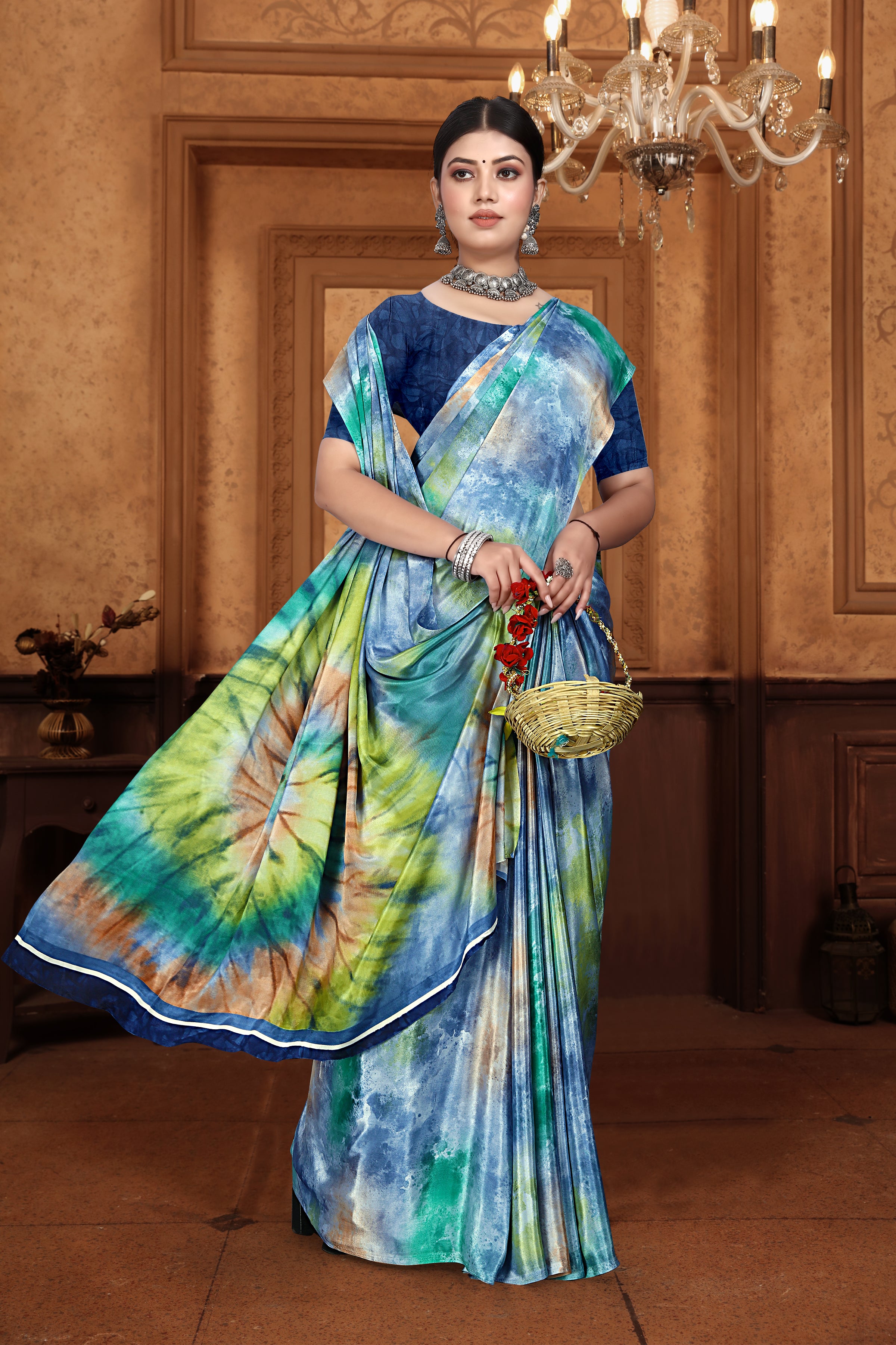 Soft Crepe Silk With Fancy Print Saree