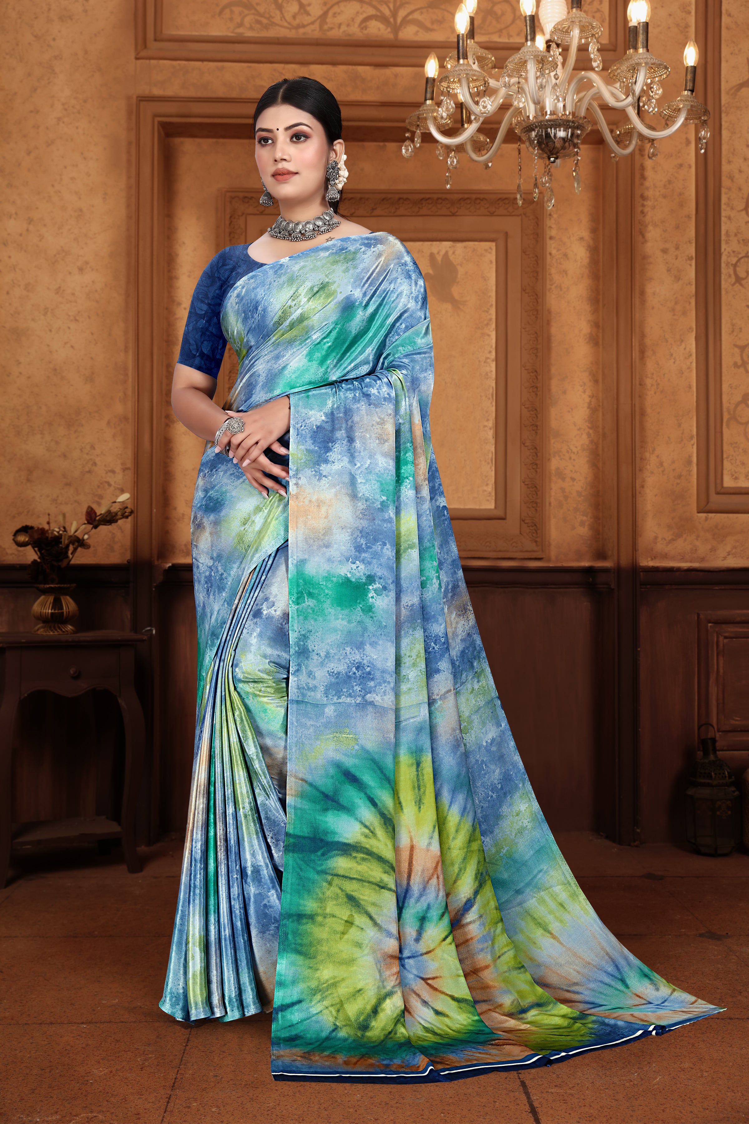 Soft Crepe Silk With Fancy Print Saree