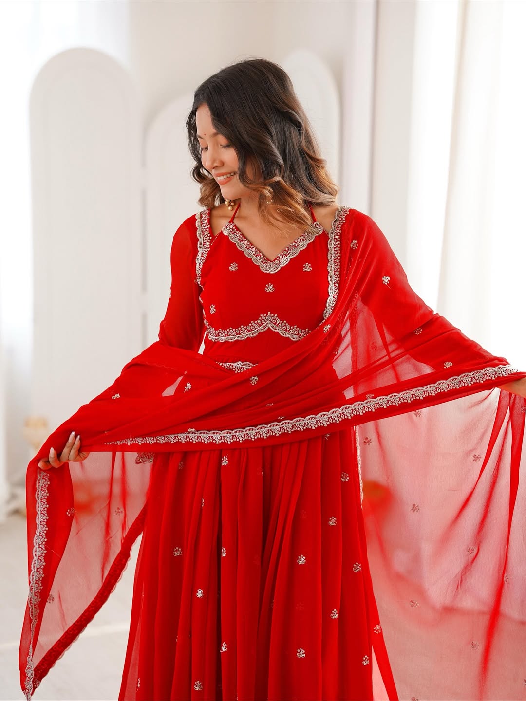 Trending Anakali Gown Set | Pretty Viral Neck Pattern | Nardev Fashion