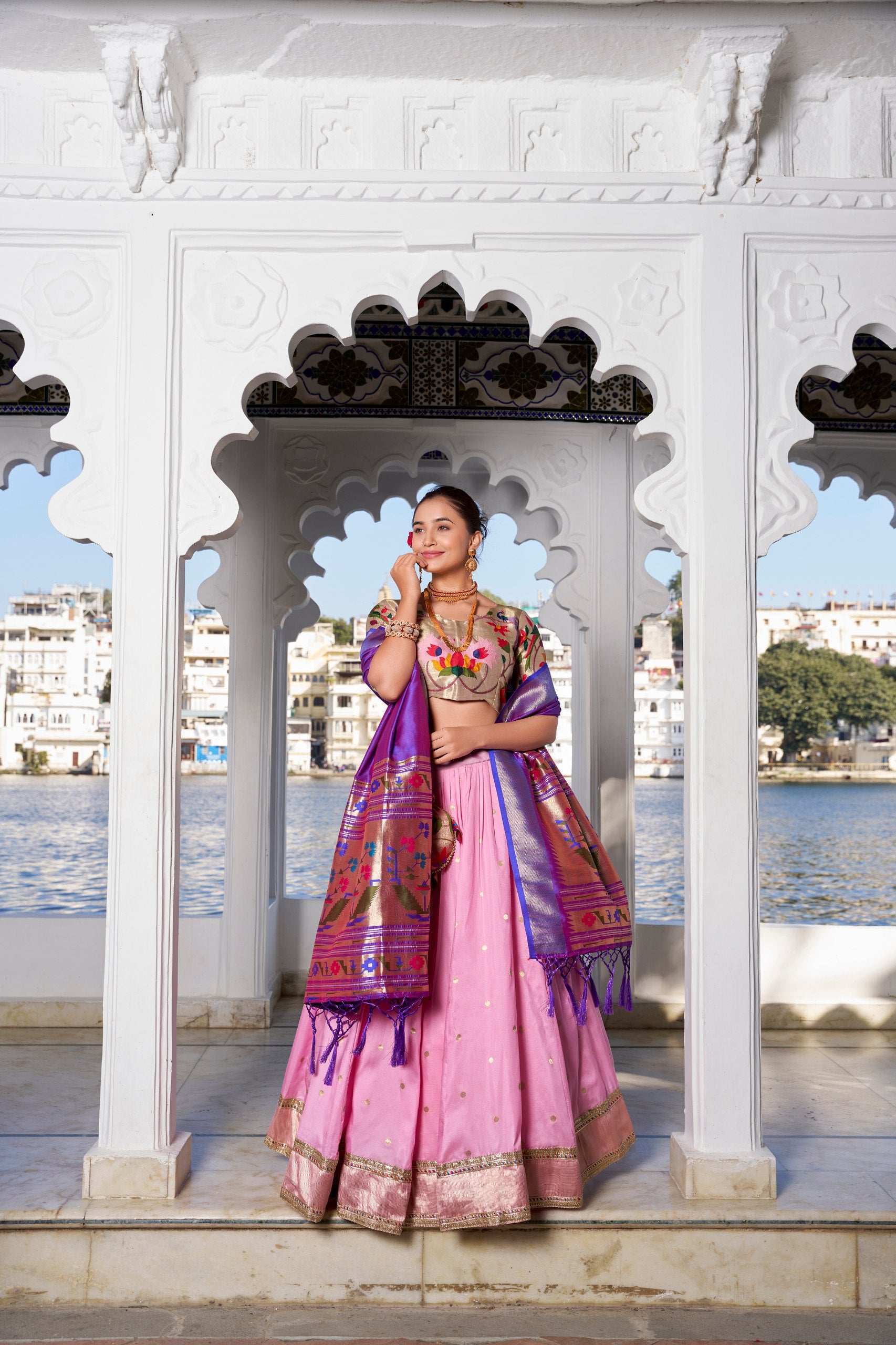 Trending Jacquard Silk Paithani Lehenga Choli