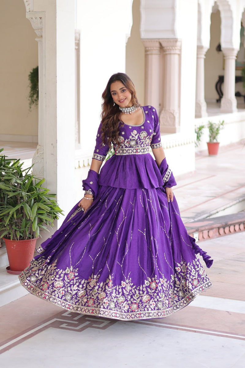 Wedding Outfits - Lehenga Choli Set for Sangeet - Haldi