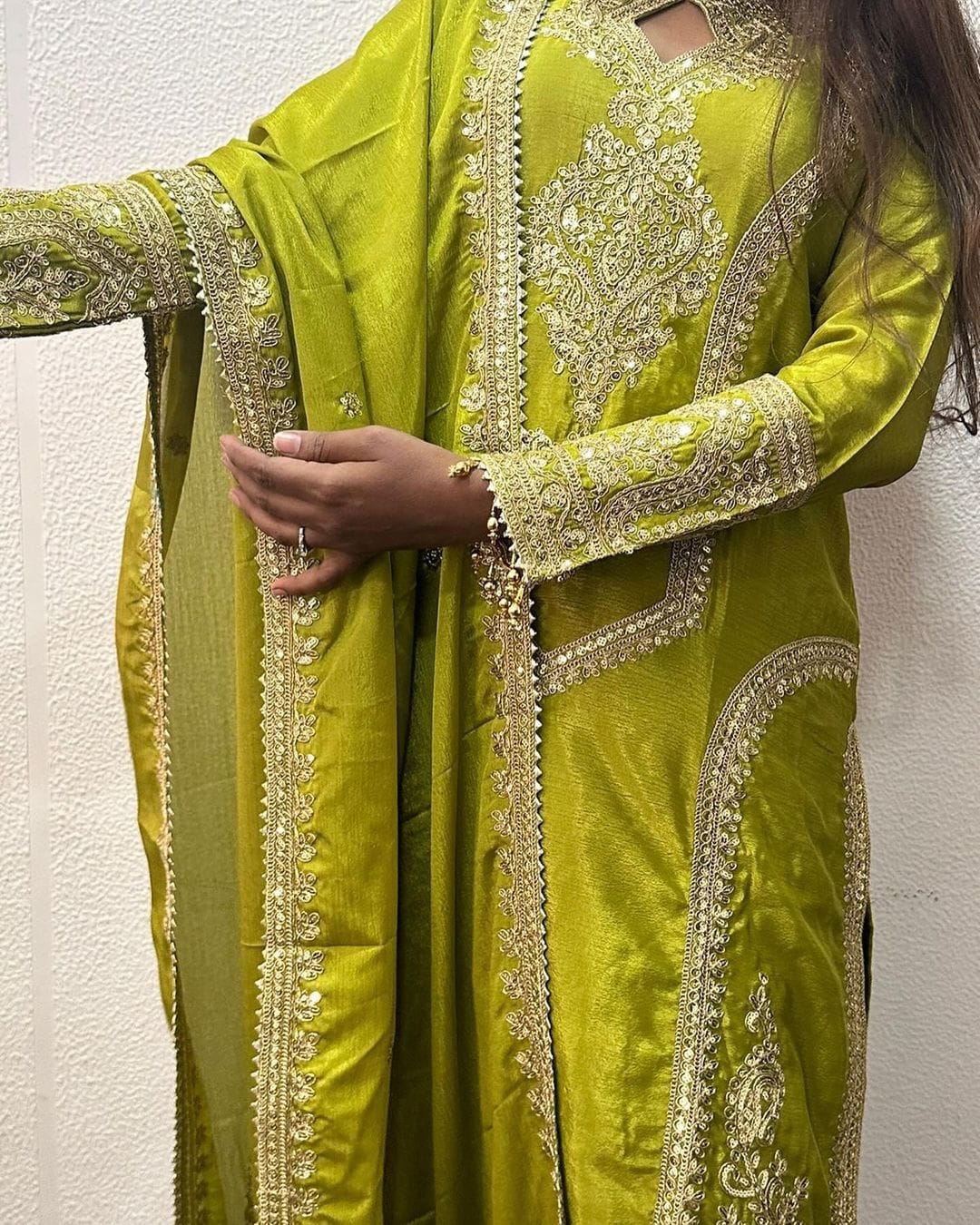 Pakistani Chinon Suit with Plazzo & Duppatta