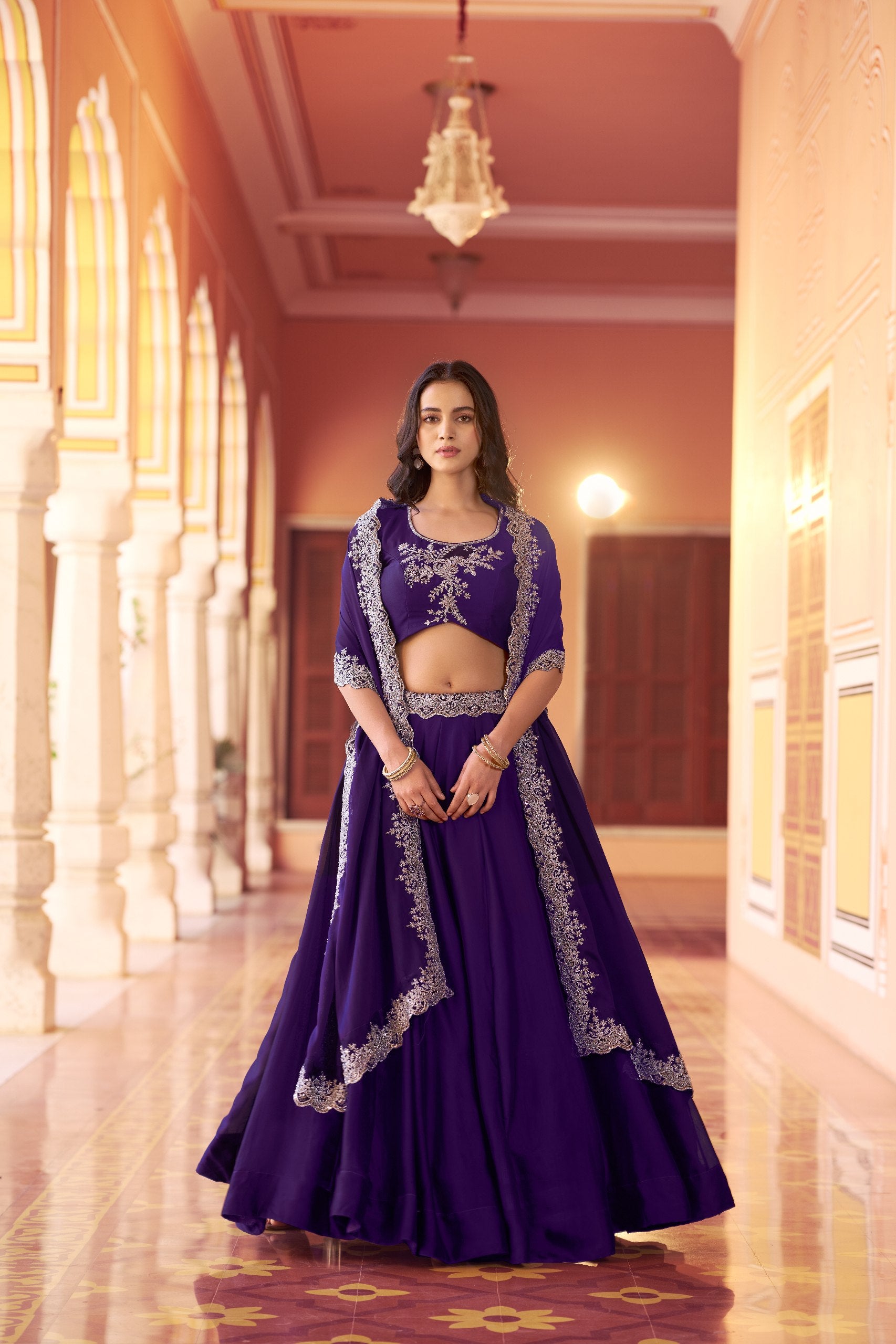 Purple Regal Mist DesignerLehenga Choli with Dupatta | Nardev Fashion | Partywear