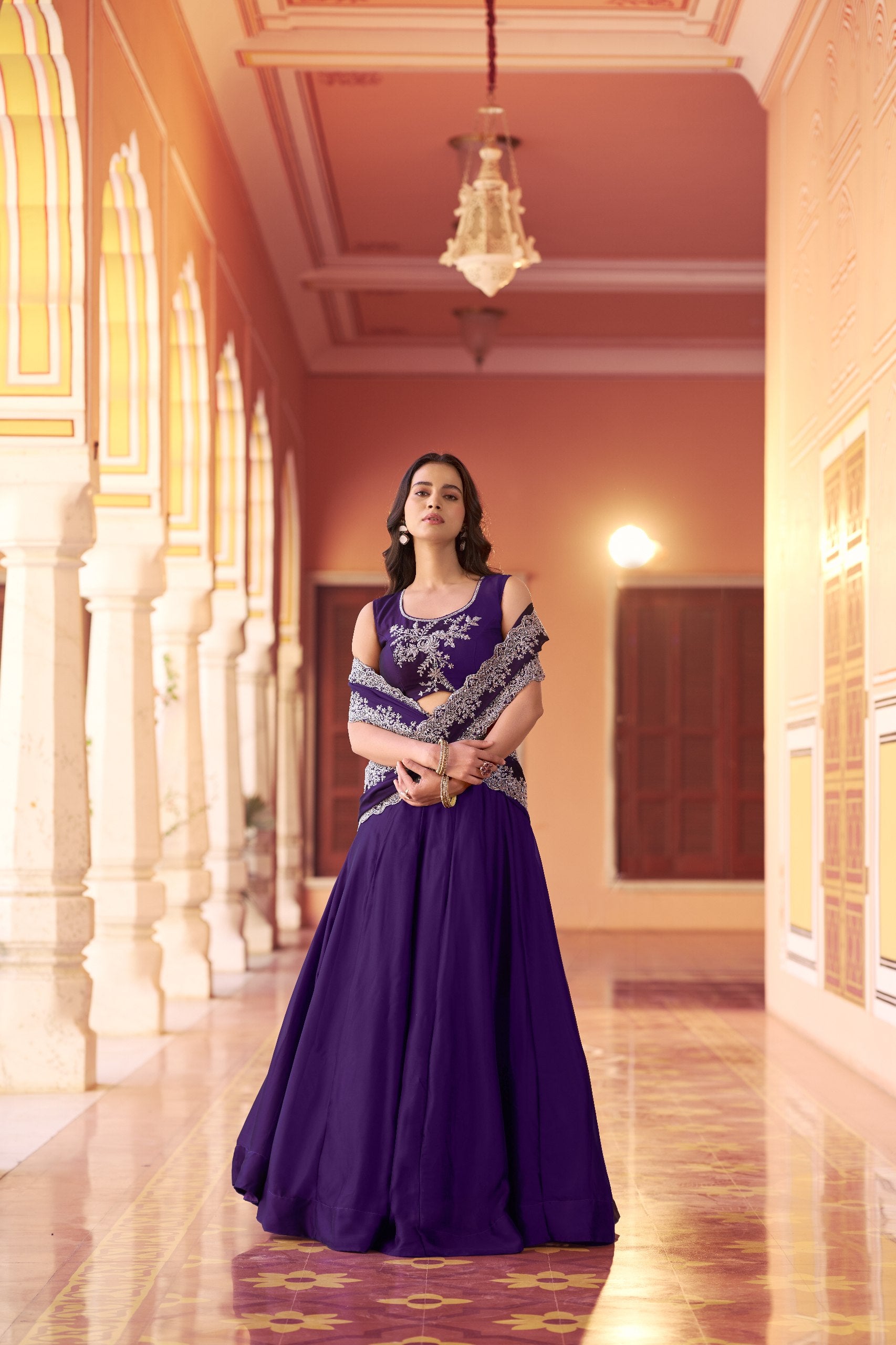 Purple Regal Mist DesignerLehenga Choli with Dupatta | Nardev Fashion | Partywear