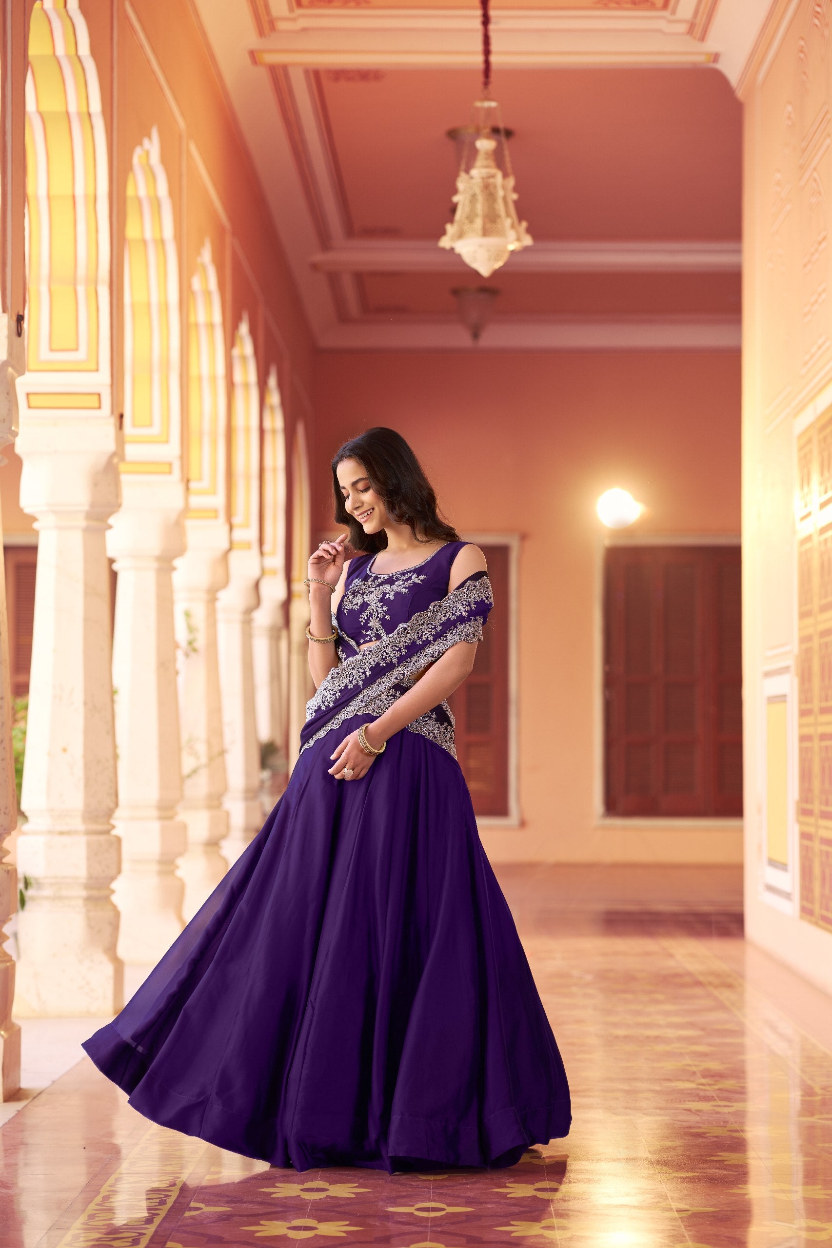 Purple Regal Mist DesignerLehenga Choli with Dupatta | Nardev Fashion | Partywear