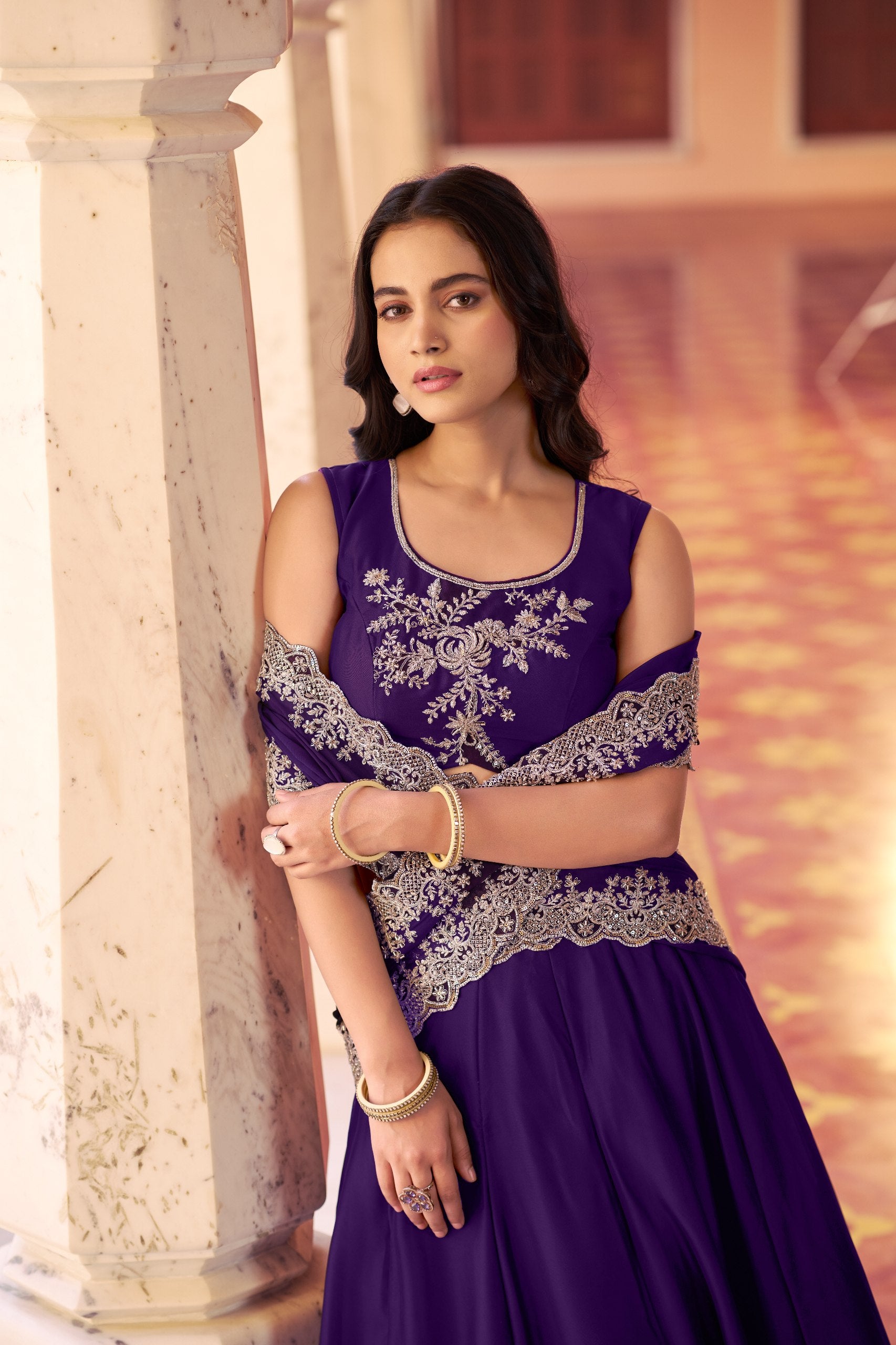 Purple Regal Mist DesignerLehenga Choli with Dupatta | Nardev Fashion | Partywear